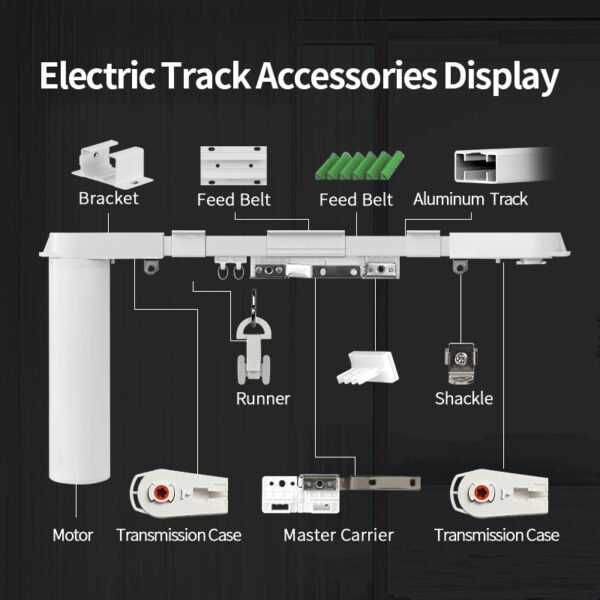 KYOK Spliceable Motorized Curtain Track